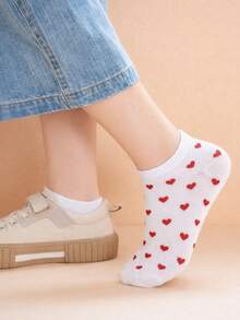 Kit Of 12 Pairs Of Women's Printed Short Ankle Socks, Multicolor, Size 35-40 - 彩色 - 查看 4