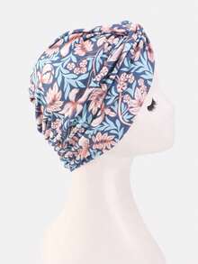 1pc Women's Cashew Flower Print Double-Layer Headscarf Hat, Turban Hat, Suitable For Daily Use - Multicolor - View 4
