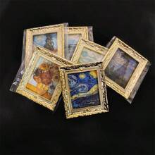 Mini paysage forestier réaliste Marguerite Peinture à l'huile Modèle Décoration, Accessoire de peinture de décoration murale miniature pour la maison, Décoration de maison de poupée, Pièces DIY de scène miniature, DIY de scène miniature pour la maison, Cadeau de collection pour les passionnés et les enthousiastes - Multicolore - Voir 2