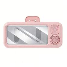Bathroom Shower Waterproof Phone Holder Bluetooth Speaker 360°Rotation Touch Screen Mobile Phone Box Watch Movie Listening Music - 粉色 - 查看 9