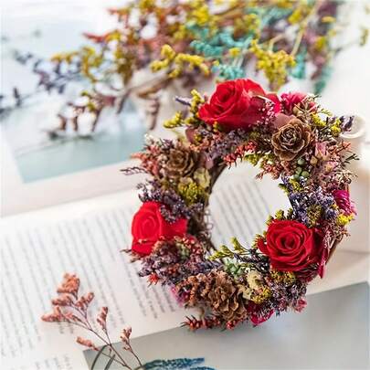 25/48pcs Red, Purple And White Rose Flowers - With Stems, Flower Buds And Branches Perfect For Handmade DIY And Wedding Centerpiece Decor | Christmas, Halloween, Easter And Party Decoration | Indoor And Outdoor Use