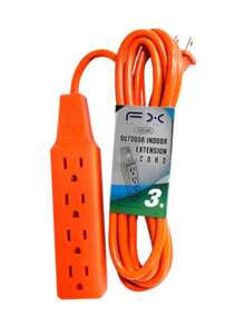 Extensión Eléctrica Uso Rudo Multicontacto /3M/5M/7M/10M/15M, adaptador de regleta para el hogar y la Oficina. - 3 metros - Ver 7