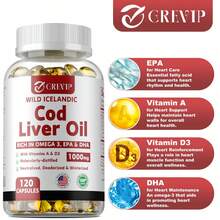 PSLALAE Wild Icelandic Cod Liver Oil - With Omega-3,EPA,DHA,Vitamin A & D3, Promotes Eye, Heart & Joint Health, Support Brain Memory And Cognitive - 120pcs - 一瓶 - 試用階段 - 查看 4