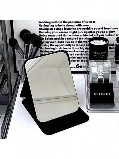 Espejo compacto plegable de 10.5*7cm, espejo de maquillaje de alta definición para viajes, espejo de tocador portátil para dormitorio de estudiantes, escritorio de oficina, espejo cosmético de alta calidad