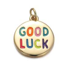 1pc Copper Micro-Inlaid Zirconia Hip-Hop Style Sun Letter "Love" Pendant, Jewelry Accessory - Multicolor - View 14