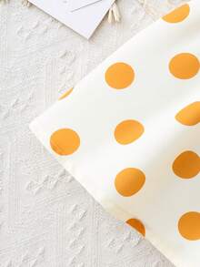 Vestido de verano para bebé niña con lunares amarillos y gran lazo - Amarillo - Ver 7