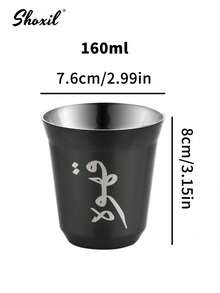 shoxil 1个80/160毫升不锈钢阿拉伯咖啡杯，双层保温茶杯，黑色/粉色/白色可选，中东风格保温杯，艾哈迈德节庆祝用杯，适合居家、艾哈迈德节派对等场合。 - 杯子 - 查看 16