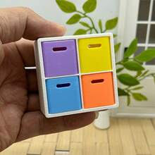 4-Compartment Doll House Storage Cabinet, Miniature Partition Cabinet, Colorful Small Cabinet, Mini Jewelry Storage Box - Ideal For Decorating Your Miniature House - Multicolor - View 9