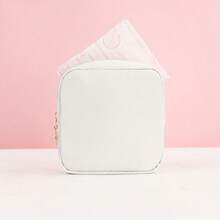 1 Piece Simple Mini Solid Color Sanitary Napkin Menstrual Bag, Girls' Tampon Storage Bag, Women's Makeup Coin Purse, Cosmetic Bag, Reusable Waterproof Portable Storage Bag For Travel - 紫色的 - 查看 4