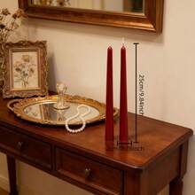 2pcs European Style Red Gear Shaped Long Handle Candles, Spiral Candles, Thick Spiral Candles, Thin Spiral Candles, Large Spiral Candles, Striped Long Handle Candles, High Quality Soy Wax Smokeless Candles, Premium - 2pcs - View 18