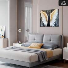 1pc, Modern Abstract Angel Wings Canvas Wall Art Gold Feather Painting Luxurious Home Decor Artwork With Frame For Living Room Bedroom Office Space Decoration Posters And Prints Ideal Gift - 海報 - 查看 3