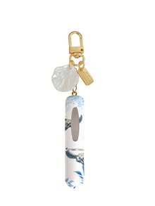 1/4pcs 5ml Fragrance Sample Bottled In A Portable Travel-Sized Bottle. Bottom Is Directly Charged. High-End Spray Bottle. Ocean Series Spray Bottle. White Shell Pendant With A Clasp. Can Be Hung On A Bag For Outdoor Travel. Divisible Bottle. - Multicolor - View 5