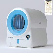 Devoko KUZMOTEC Automatic Self-Cleaning Cat Litter Box | APP Remote Control, Effective Odor Control, 75L Capacity, 11L Waste Bin, Suitable For Multi-Cat Households, Includes Scent Pad, Litter Mat & Waste Bags - Màu xanh lam - Xem 9