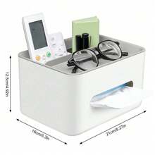 1pc Multifunctional Desktop Storage Box, Tissue Box, Drawer-Style Tissue Box, Remote Control & Miscellaneous Organizer Rack - A - View 6