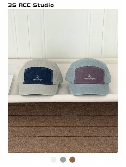 Casquette visière à large bord rétro en patchwork douce, chapeau de soleil à large bord fin et respirant, casquette de baseball à large bord surdimensionné de style de rue, chapeau de soleil unisexe à carreaux pour le sport