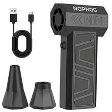 130.000 RPM Mini Ventilador Turbo, Ventilador Turbo Recargable por USB Tipo-C, Ventilador Descongelante de Coche, Soplador Eléctrico de Mano Potente con 4 Velocidades Ajustables, Artículo Lindo - Negro - Ver 11