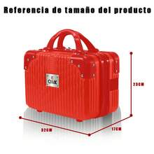 Set Maletas Kit Viaje Mano Avion 20in Con Caja  Maquillaje - Azul - Ver 8