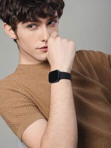 这款二合一表带兼表壳兼容 ，适用于 40mm、41mm、42mm、44mm、45mm、46mm 和 49mm 尺寸。运动休闲风格，搭配铆钉硅胶表带。配备防震防刮硬质 PC 表壳和钢化玻璃屏幕保护膜。兼容 Ultra/11/10/9/8/7/6/5/4/SE 系列。男女皆宜。柔软舒适，易于佩戴，触感灵敏。 - 黑色 - 查看 9