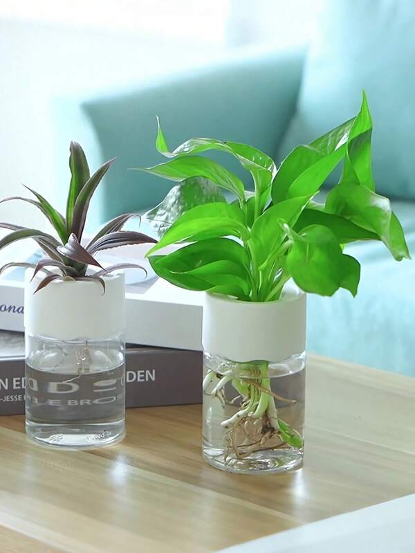 4pcs - Soft Mini Hydroponic Planter, Hydroponic Plant Cup, Floral Container, Faux Glass Vase, Lightweight Casual Design, Suitable For Indoor And Outdoor Decor, Gardening, Spring Plant Cultivation, Home Decoration