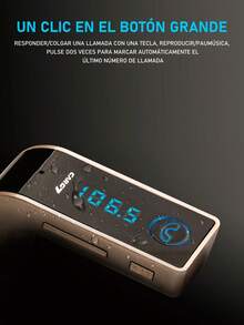 1 Pieza Transmisor FM Bluetooth para Coche, Kit manos libres Bluetooth receptor de coche con micrófono/tarjeta TF/USB Drive/AUX Play para teléfonos móviles - G7 - Ver 5