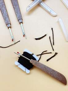 Household Quick Seam Ripper, Universal Sewing And Knitting Thread Cutter, Convenient Stitch Cutting Tool, Cross Stitch, Handmade DIY Thread Removal Accessory, Essential Home Sewing Supplies, Efficient Garment Seam Disassembly, Specialized Thread Ripper For Fabric Embroidery Enthusiasts - Brown Suture Remover - View 2
