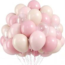 50 quả bóng bay màu hồng nhạt, bóng bay cao su trong suốt màu đào 10 inch, thích hợp cho sinh nhật bé gái, ngày Valentine và tiệc mừng em bé chào đời. - Nhiều màu - Xem 1