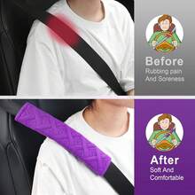 Paquete de 2 Almohadillas Universales para Cinturón de  de Coche para una Conducción Más Cómoda, Fundas para Correa de - A - Ver 7