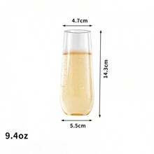 6/1 pieza Vaso de vidrio minimalista para Mojito, té de frutas, agua con gas, leche con té, cóctel de bar - Multicolor - Ver 3