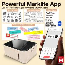 Marklife 1pc P15 Bubble Tea Pattern Portable Bluetooth Thermal Label Printer, Wireless Label Printer, Inkless Pocket Sticker Tape Printer, Comes With 1 Roll Of 12x40mm Label Paper, Compatible With IOS And Android Smartphones, Practical Label Maker, Suitable For Home And Business Use, Children/Family/Year-End/Christmas/New Year Gift (2026) - Beige - View 10