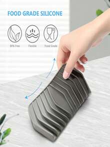 1pc Silicone Soap Dish, Portable Soap Holder, No Drilling Required, Japanese Style Bathroom Drain Rack, Home Soap Drainer Box - A - View 9