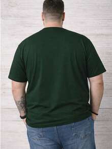 Men's Plus Size Casual Printed T-Shirt "Brazil, Beloved Homeland" 100% Cotton Shirt/Blouse For The World Cup - 綠色 - 查看 2