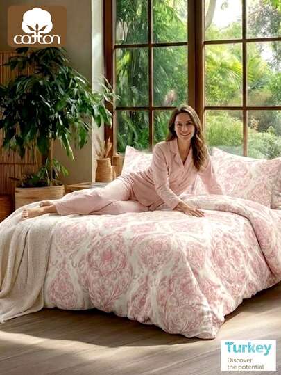 2/3-Pieces Turkish Cotton Woven Duvet Cover Set | Duvet Cover And Pillowcase, Modern Bedding For Bedroom, 135*200,Cm, 150*200 Cm, 200*200 Cm, 200*220 Cm, 220*240 Cm