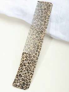 Leopard Print Double Sided Steel Pin Hair Comb, Anti-Static Smoothing Styling Comb (1Pc/4pcs) - Multicolor - View 5