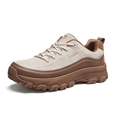 CAMEL CROWN 男士户外休闲鞋，舒适户外徒步鞋，耐磨防震秋冬季户外运动鞋。
