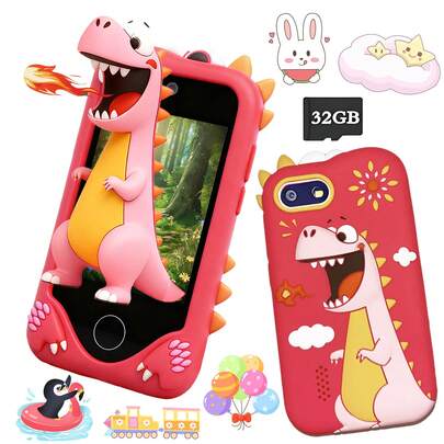 2.8英寸屏幕儿童益智玩具手机，多功能学习（字母、游戏、故事），提升早期技能，趣味十足，是3-12岁儿童生日的完美礼物