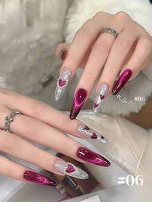 2026春夏新款女士节日礼盒套装，容量12毫升：紫色葡萄泡泡、浅裸粉色、红宝石水晶猫眼、裸色透明、金色粉日记、酒红色乳玉猫眼、玻璃珠水晶猫眼甲油胶。适合四季美甲，搭配底油和亮油使用，需配合UV灯固化。 - 彩色 - 查看 20