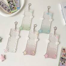 1pc Angel Wings Cartoon Print Life Quadrant Card Holder, Acrylic Hanging Quadrangular Card Case For Fangirls - Card Sleeve - View 9