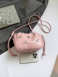 精致时尚蝴蝶云形2026新款优雅奢华女士手提包 - 粉色 - 查看 11