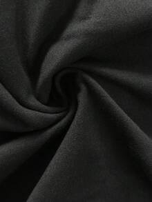 Elegant Party/Date Ruched Waist Deep V-Neck Long Sleeve Mini Dress, Spring Series, Women's Spring Dress - Black - View 7