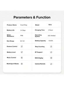 Smart Ring , IP68 Waterproof, Minimalist Look, Exercise Mode, Pedometer, Rose Gold, Phone Control, Men's And Women's, Gift, Narrow Ring - Gold - View 6