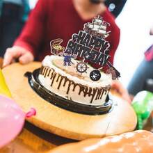 7pcs Pirate Ship Anchor Cake Topper Set, Pirate Treasure Chest Birthday Party Picks, Birthday Party, Themed Party - Multicolor - View 3