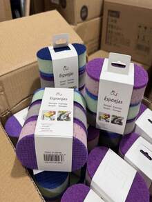 3pcs Dish Washing Sponge Set, Double-Sided Kitchen Cleaning Nano Sponge Scrubber - A - View 3