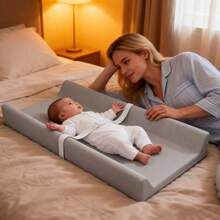 1 pieza Almohadilla cambiadora de pañales para bebé con estampado, Estación de cambio de piel de PU para bebés, Esterilla de masaje para bebés, Empaque comprimido - Multicolor - Ver 10