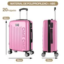 Set Maletas Kit Viaje Mano Avion 20in Con Caja  Maquillaje - Blanco y Negro - Ver 3