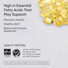 PSLALAE Evening Primrose Oil 1300mg - Balance Hormone, Reduces Menopausal Discomfort, Improve Endocrine Health, Promotes Skin & Immune Health - 120pcs - 兩瓶更優惠 - 查看 6