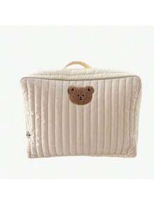 1pc New Ins Style Mama Bear Handbag, Large Capacity Maternity Bag, Lightweight Tote Bag, Baby Clothes Storage Bag - Multicolor - View 8