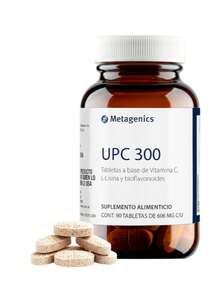 Metagenics UPC 300 - Suplemento Alimenticio a Base de Vitamina C, Bioflavonoides Cítricos y L-lisina - 90 Tabletas de 606 mg C/U - Magnesio, Vitamina B3, L-Cisteína, Glutatión - Sin Gluten, Sin OGM - Blanco - Ver 4