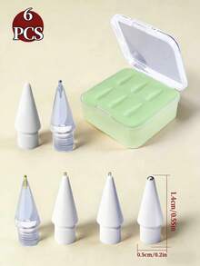 3/4/6pcs Replacement Nibs, Compatible With Apple Pencil Pro/2nd Gen/1st Gen/USB-C, Needle-Like Nibs With Pen Case, Precise Control, Plastic/Metal Material, Suitable For Apple Pencil Set On Pro - Multicolor - View 18