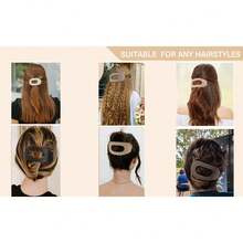 4PCS Flat Hair Clips For Women, French Design Flat Hair Claws, Secure Hold Inner Teeth Hair Claw Clips, Strong Hold No Slip Hair Barrettes For Lying Down Holiday Christmas Gifts - 4 種顏色 - 查看 5