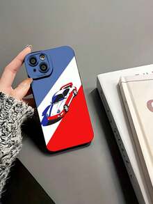 Genial diseño de coche con los colores de la bandera francesa. Esta elegante funda es compatible con Samsung, Apple, VIVO, OPPO, , Transsion, ,  y Honor. Fabricada en silicona TPU, ofrece protección contra golpes y caídas, además de una sensación superior. Es un regalo ideal para familiares, amigos y seres queridos, y una opción perfecta para San Valentín y Año Nuevo. - Negro - Ver 6
